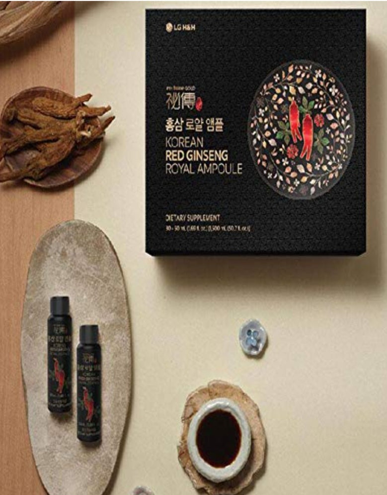LG H&H re:tune Gold Vision Korean Red Ginseng Royal Ampoule I 100%