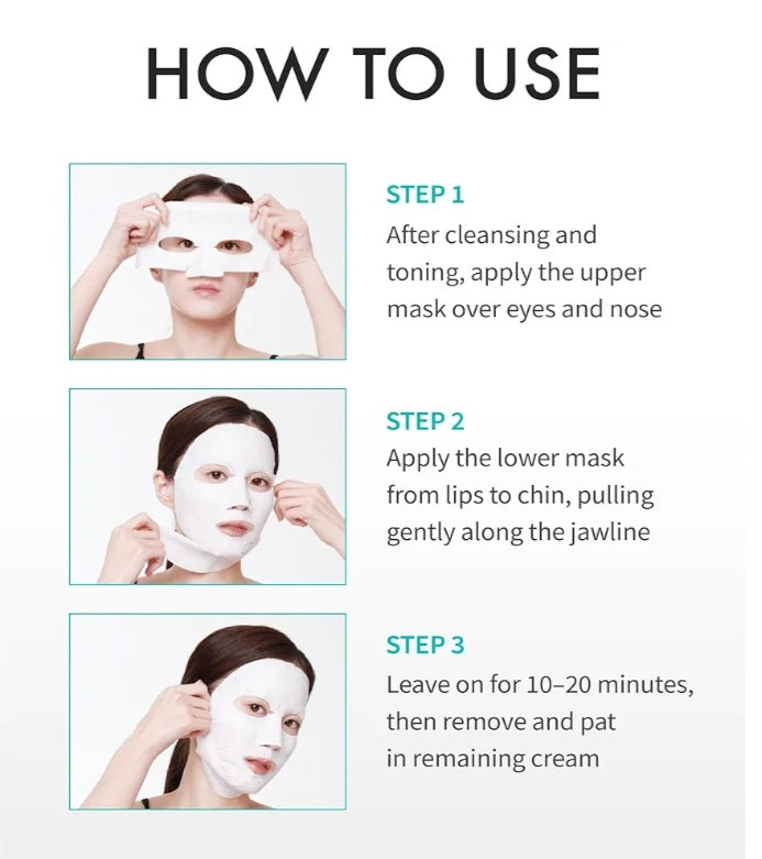 REJURAN Perfect V Tighter Dual-Sheet Lifting Sheet Mask, c-PDRN(4ea) – Face & Jawline