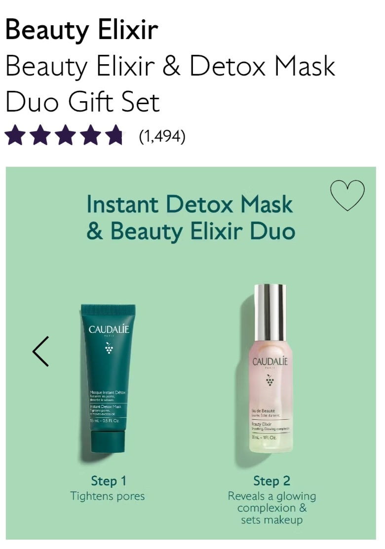 Beauty Elixir & Detox Mask Duo Gift Set