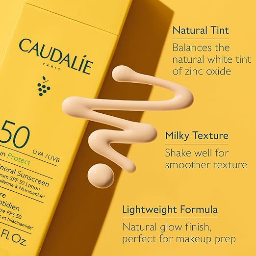 CAUDALIE Vinosun Protect Daily Mineral Sunscreen Broad Spectrum SPF 50 Lotion