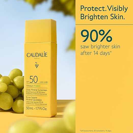 CAUDALIE Vinosun Protect Daily Mineral Sunscreen Broad Spectrum SPF 50 Lotion