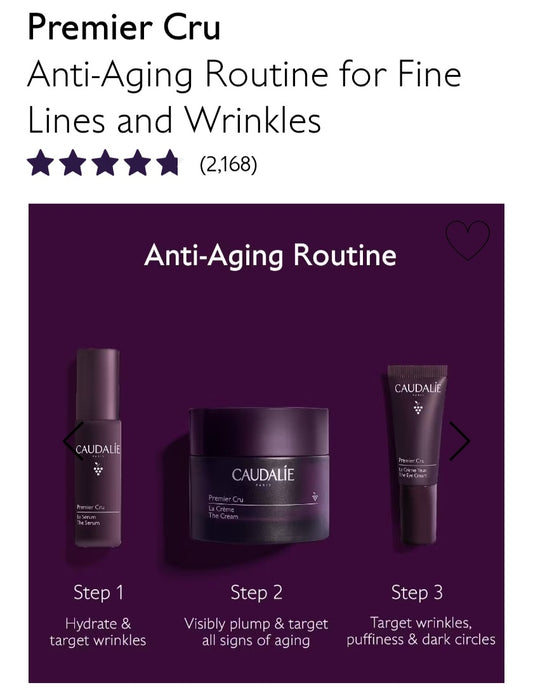 Premier Cru Anti-Aging Routine for Fine Lines and Wrinkles