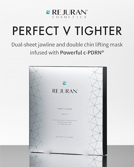 REJURAN Perfect V Tighter Dual-Sheet Lifting Sheet Mask, c-PDRN(4ea) – Face & Jawline