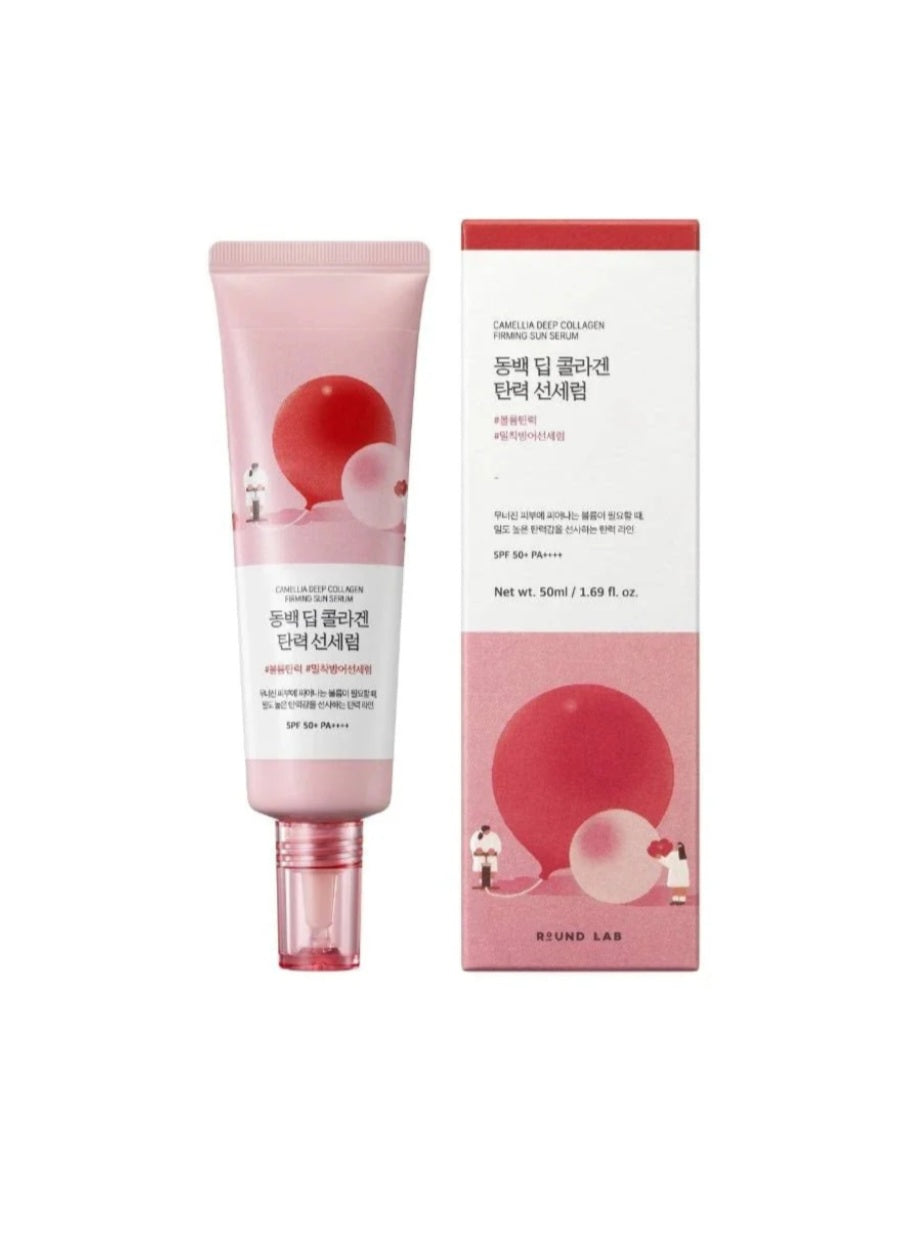 ROUND LAB Camellia Deep Collagen Firming Sun Serum spf50+