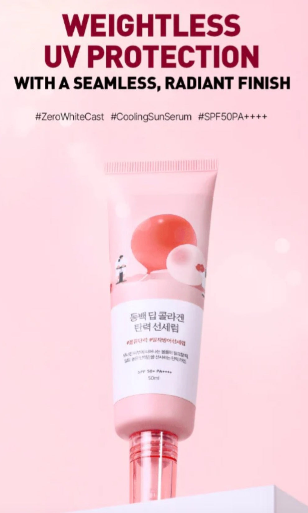 ROUND LAB Camellia Deep Collagen Firming Sun Serum spf50+