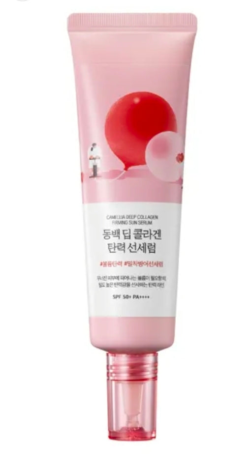 ROUND LAB Camellia Deep Collagen Firming Sun Serum spf50+