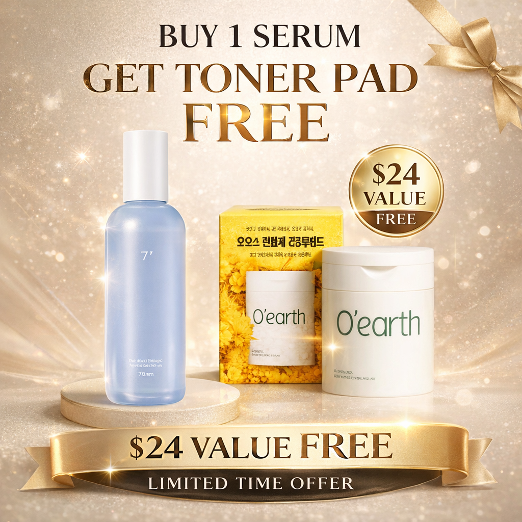 O’earth 7sec HyaluronCica Serum 105ml – Fast absorbing Korean ampoule + free toner pad