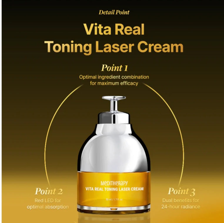 MEDITHERAPY Vita Real Toning Laser Cream + LED Device