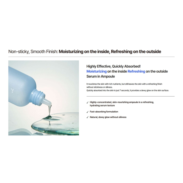 O’earth 7sec HyaluronCica Serum 105ml – Fast absorbing Korean ampoule + free toner pad